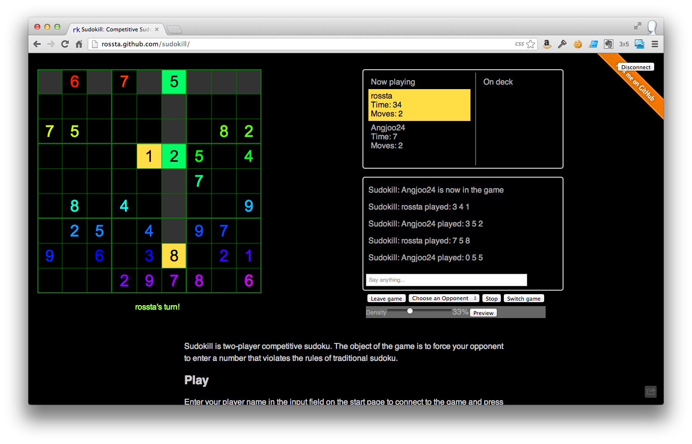 Play Sudokill: Sudoku's not a one player game anymore